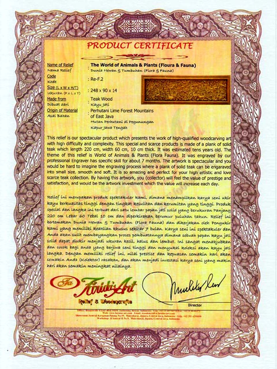 Relief Serial Flora Fauna 'Dunia Hewan & Tumbuhan'