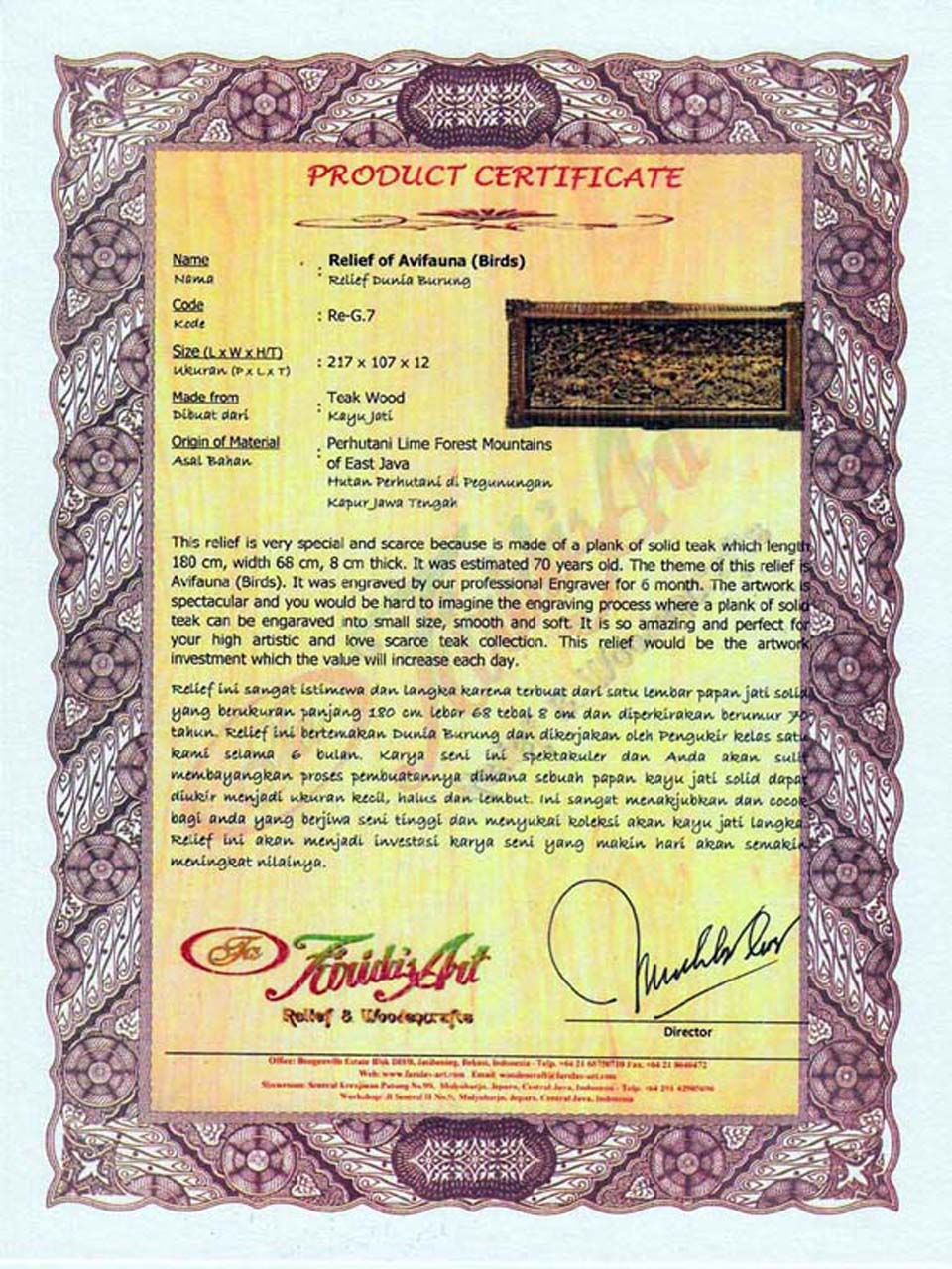 Relief Serial Flora Fauna 'Kawanan Burung'