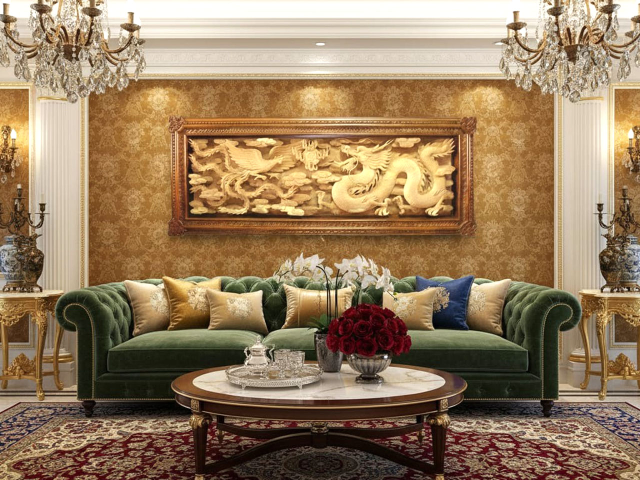 Relief Serial Mitologi Tiongkok 'Naga & Phoenix'