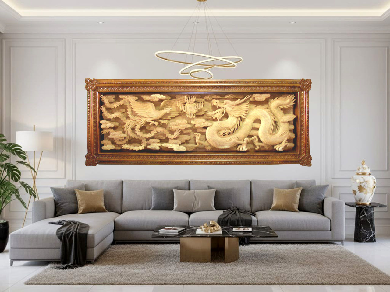 Relief Serial Mitologi Tiongkok 'Naga & Phoenix'