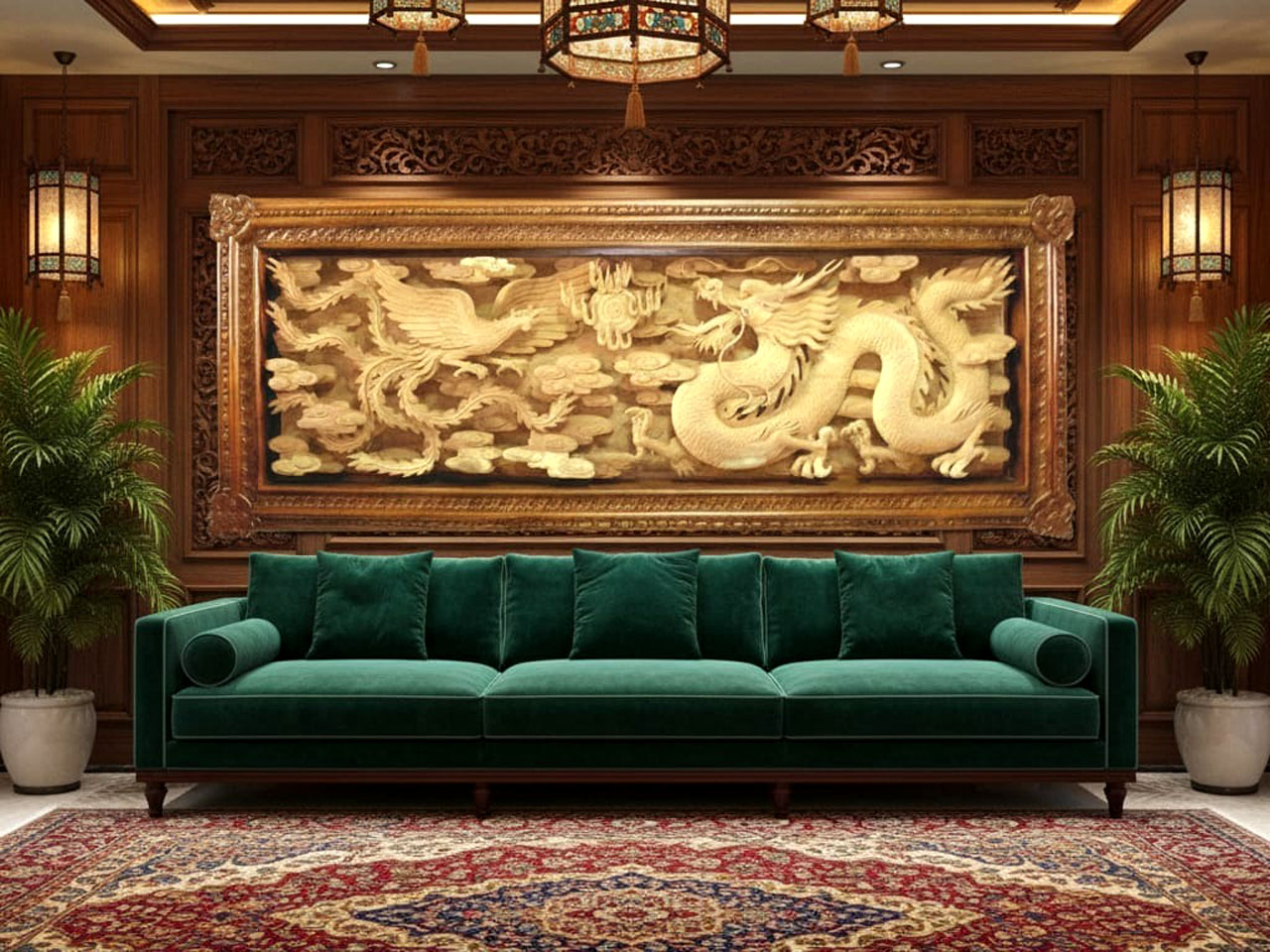 Relief Serial Mitologi Tiongkok 'Naga & Phoenix'