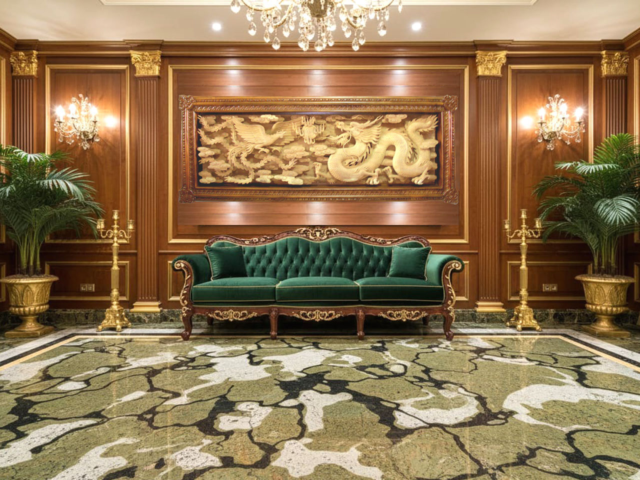 Relief Serial Mitologi Tiongkok 'Naga & Phoenix'