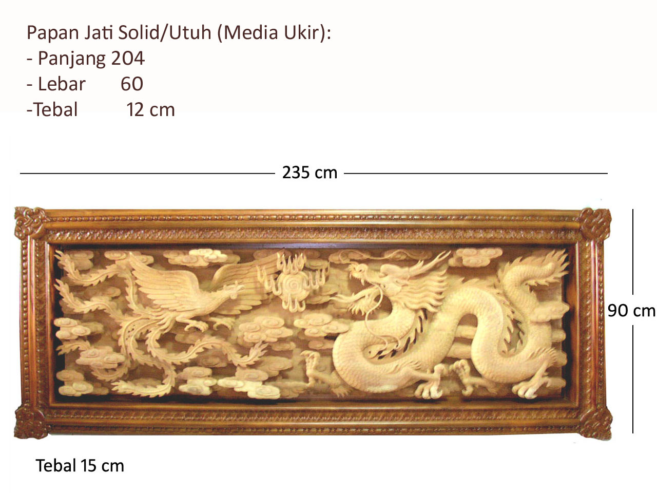 Relief Serial Mitologi Tiongkok 'Naga & Phoenix'